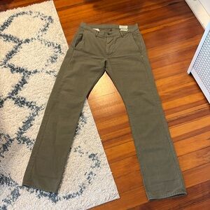 Imogene and Willie Oscar Olive Green Straight-Leg Pants